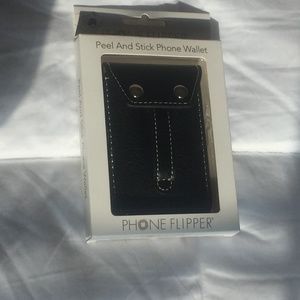 Peel and stick phone wallet/pop socket! Black NEW